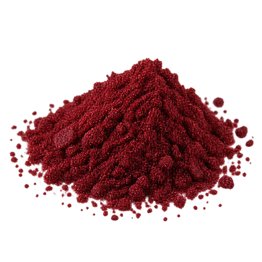 Dunkelrotes Pulver: Cyanocobalamin (Vitamin B12)